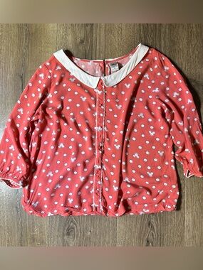 Disney x Lauren Conrad Peter Pan Collar Top Size XL